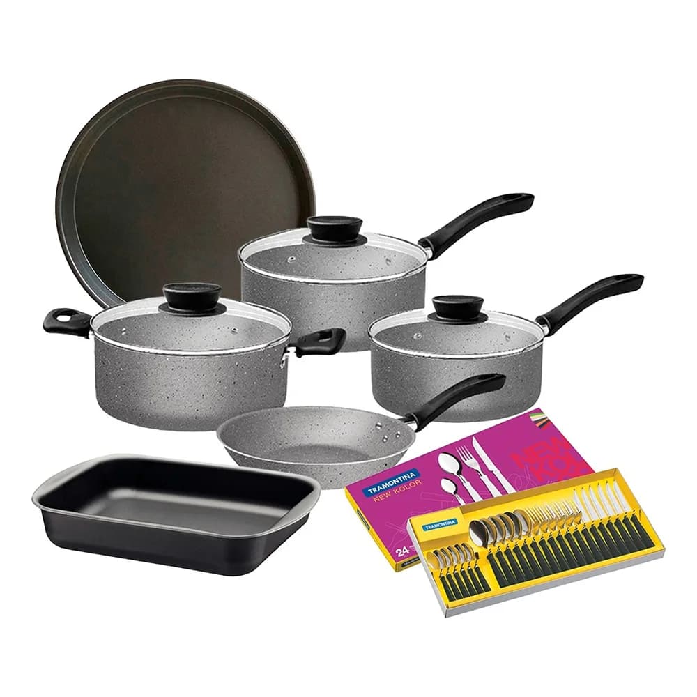 Juego De Ollas Bateria De Cocina Tramontina 33 Pzas Asadera — imagen 1 de 4