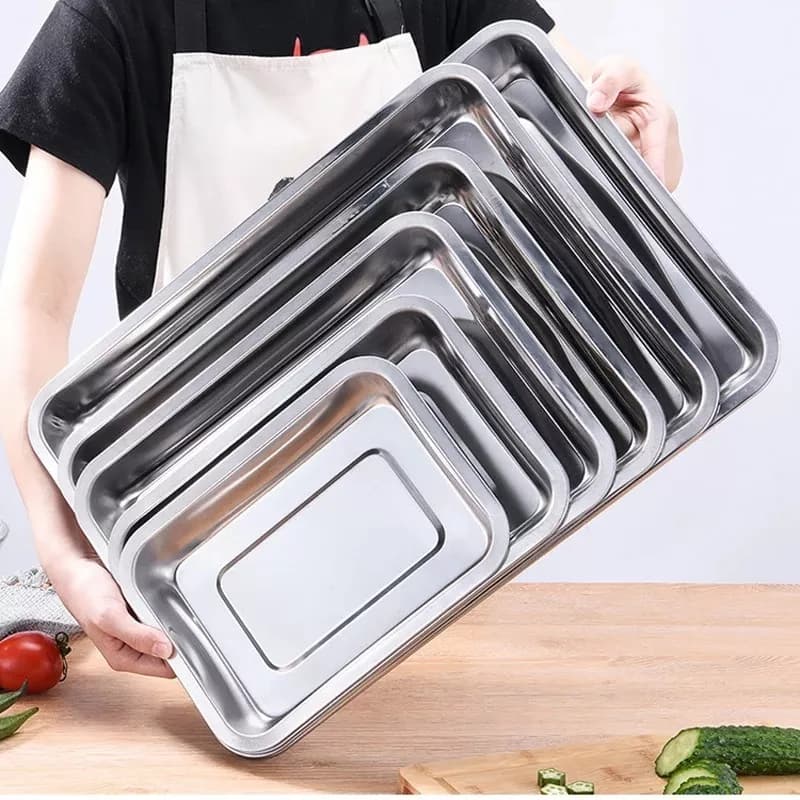 Asadera De Acero Fuente Inoxidable 39x29cm Para Horno — imagen 4 de 4