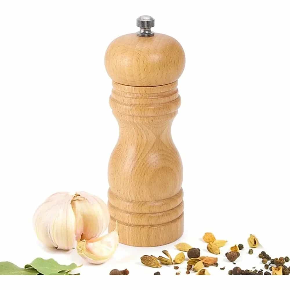 Molinillo De Madera 16 Cm Manual Cocina Salero Pimentero
