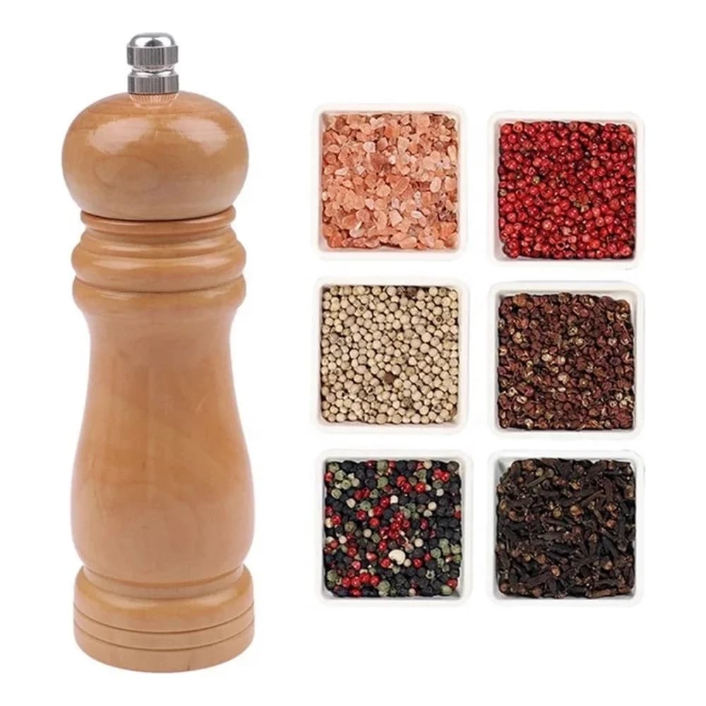 Molinillo De Madera 16 Cm Manual Cocina Salero Pimentero — imagen 2 de 4
