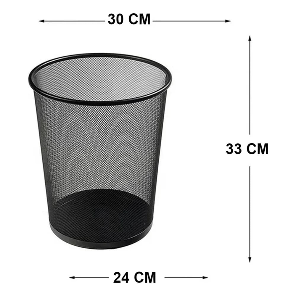 Papelera De Basura Metálica Contenedor De Residuos 30 X 33 — imagen 3 de 4