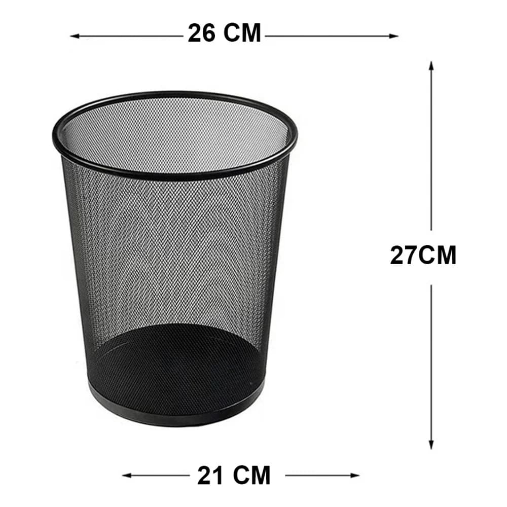Papelera De Basura Metálica Contenedor De Residuos 26 X 27 — imagen 4 de 4