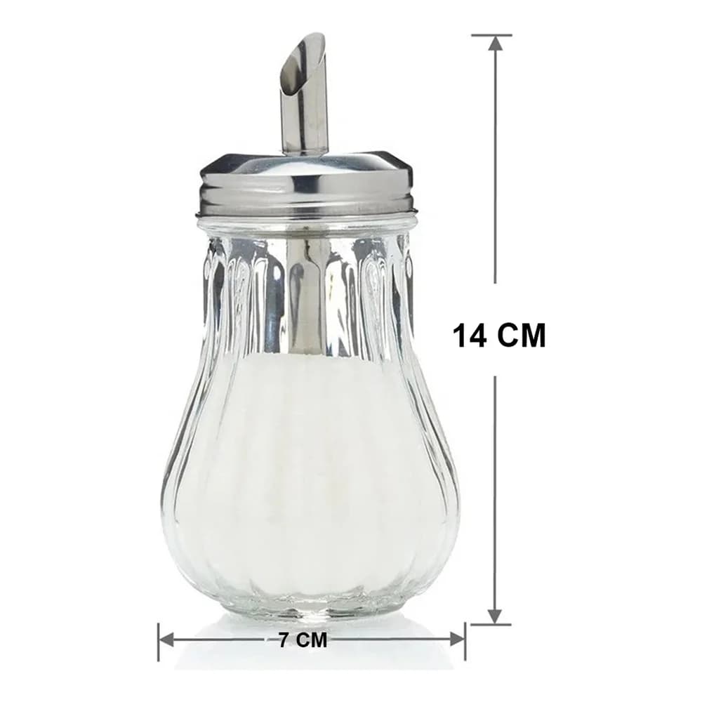 Azucarero De Vidrio Frasco Con Pico Vertedor Dispensador — imagen 4 de 4