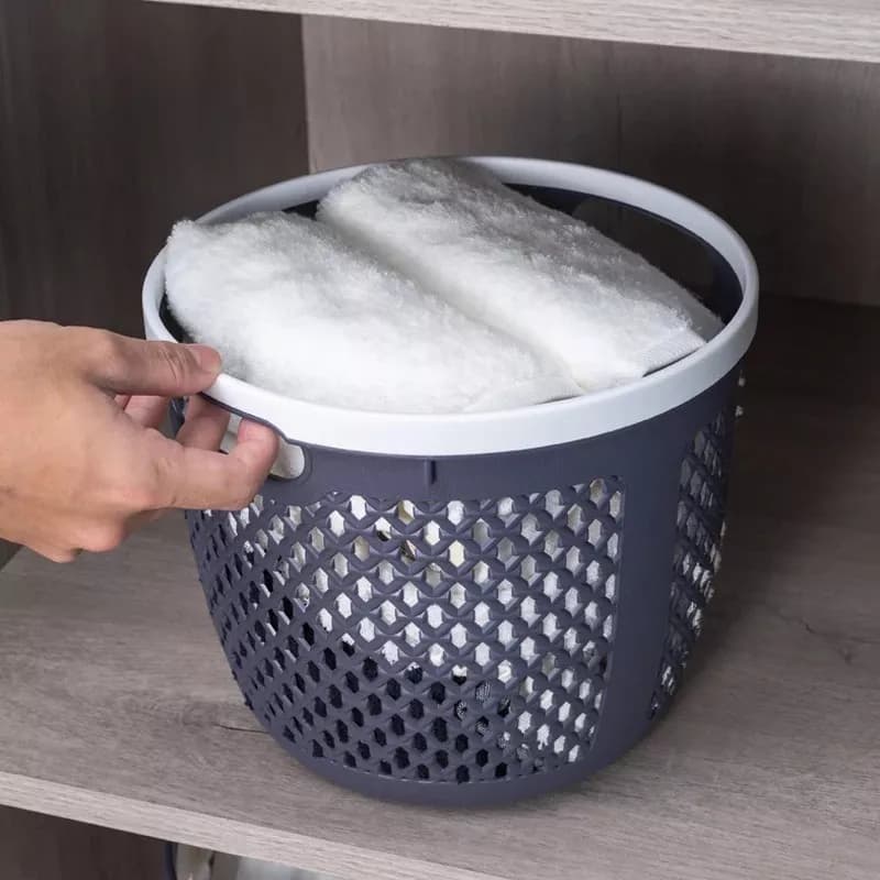 Canasto Cesto Con Asas Organizador De Baño Plastico 22 Cm — imagen 6 de 8