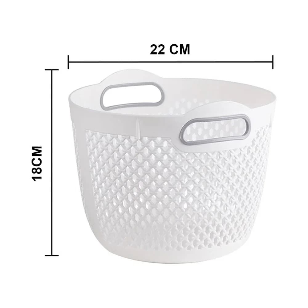 Canasto Cesto Con Asas Organizador De Baño Plastico 22 Cm — imagen 8 de 8