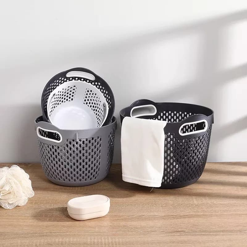 Canasto Cesto De Ropa Sucia Organizador De Baño 29 Cm — imagen 4 de 8