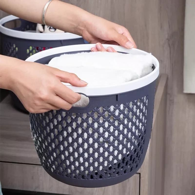 Canasto Cesto De Ropa Sucia Organizador De Baño 29 Cm — imagen 5 de 8