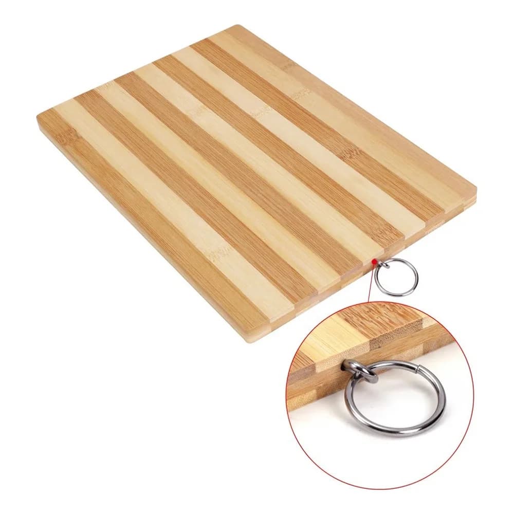 Tabla De Madera Bambu Cocina Para Picar 33 X 22 Cm Grupo Dos — imagen 3 de 4