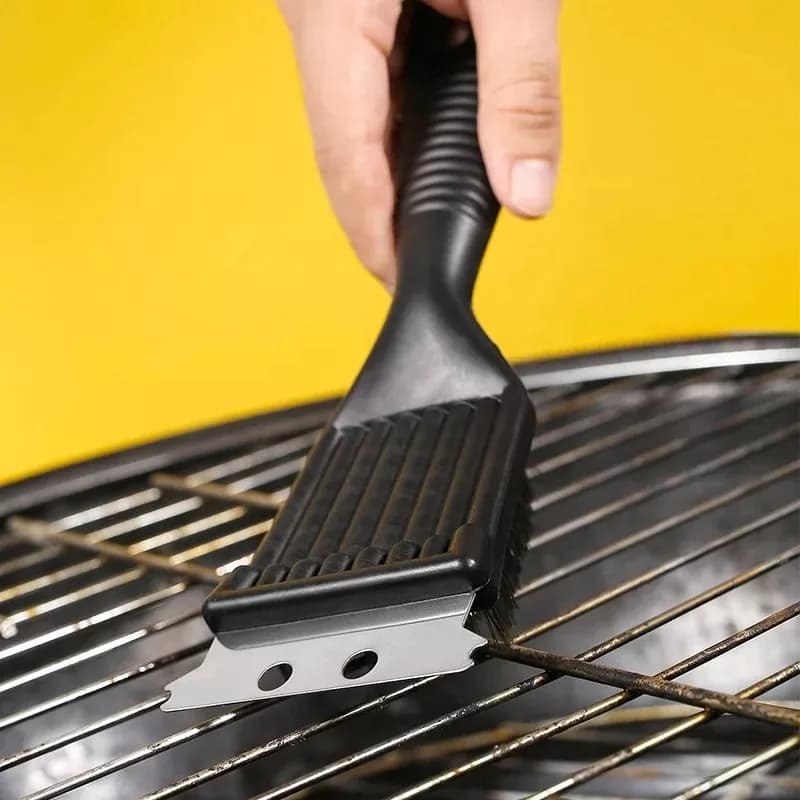 Cepillo Limpiador De Parrilla Y Pancha Cerdas Acero 21 Cm — imagen 5 de 6