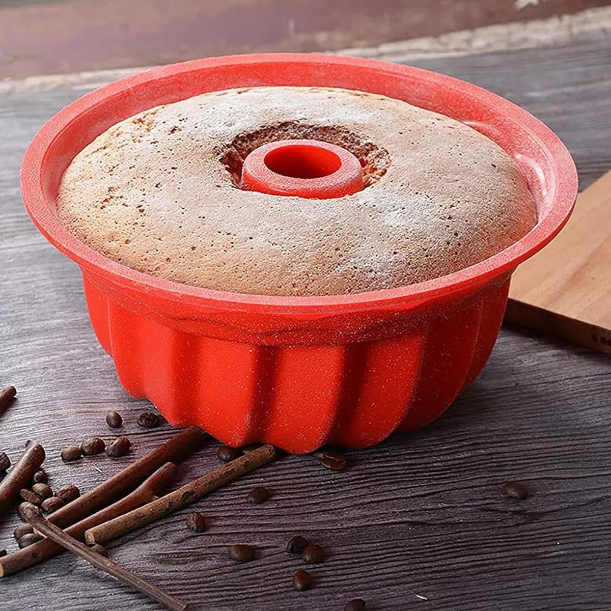 Molde De Silicona Tubo Para Flan Torta Budín 23 X 10 Cm — imagen 6 de 7