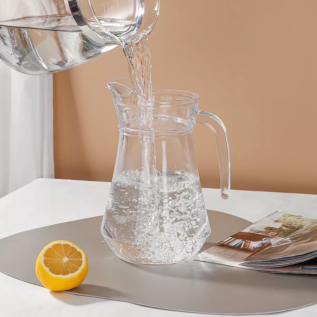 Jarra De Vidrio 1,4 L X 6 Uni Tragos Jugos Eventos Fiestas — imagen 6 de 6