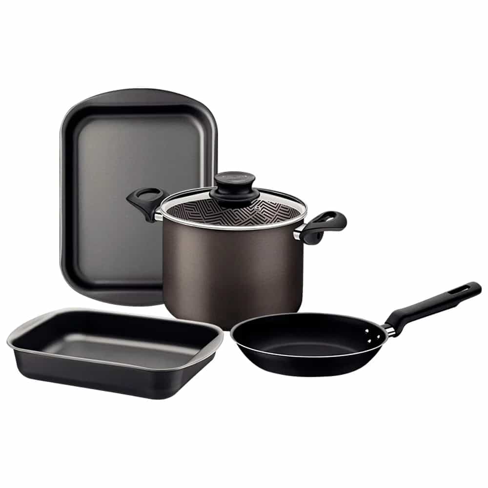 Juego Tramontina Kit Olla Sarten Asaderas 4 Piezas Teflon