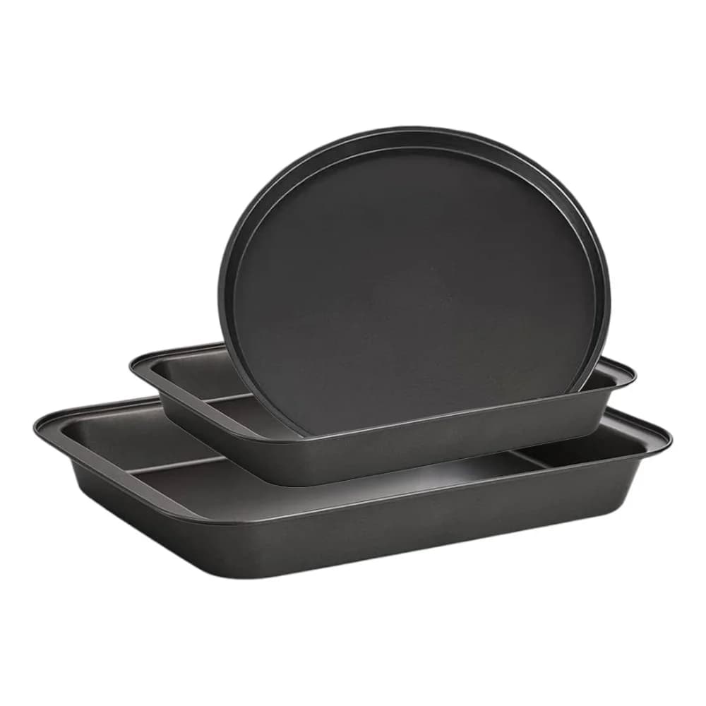 Set 3 Asaderas Para Horno Rectangular Pizza Antiadherente — imagen 2 de 4