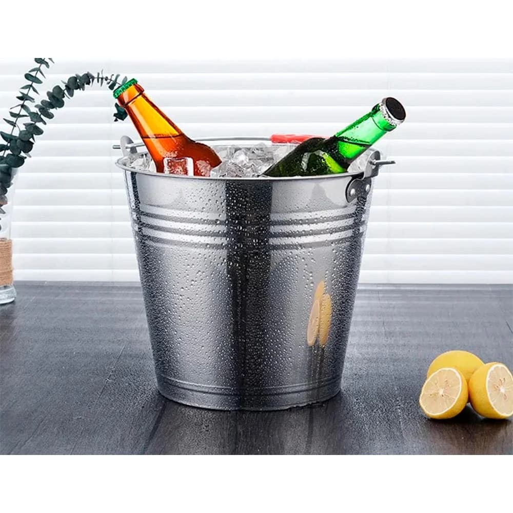 Champagnera Hielera Acero Inox 30 X 28 Cm Balde Con Asa — imagen 3 de 8