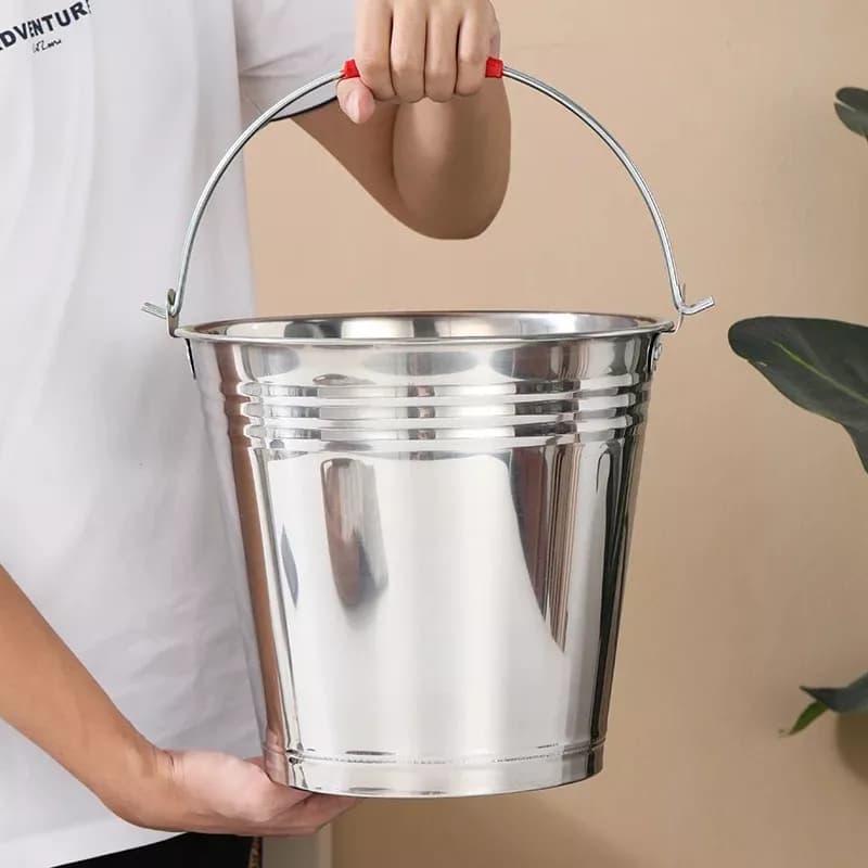 Champagnera Hielera Acero Inox 30 X 28 Cm Balde Con Asa — imagen 6 de 8