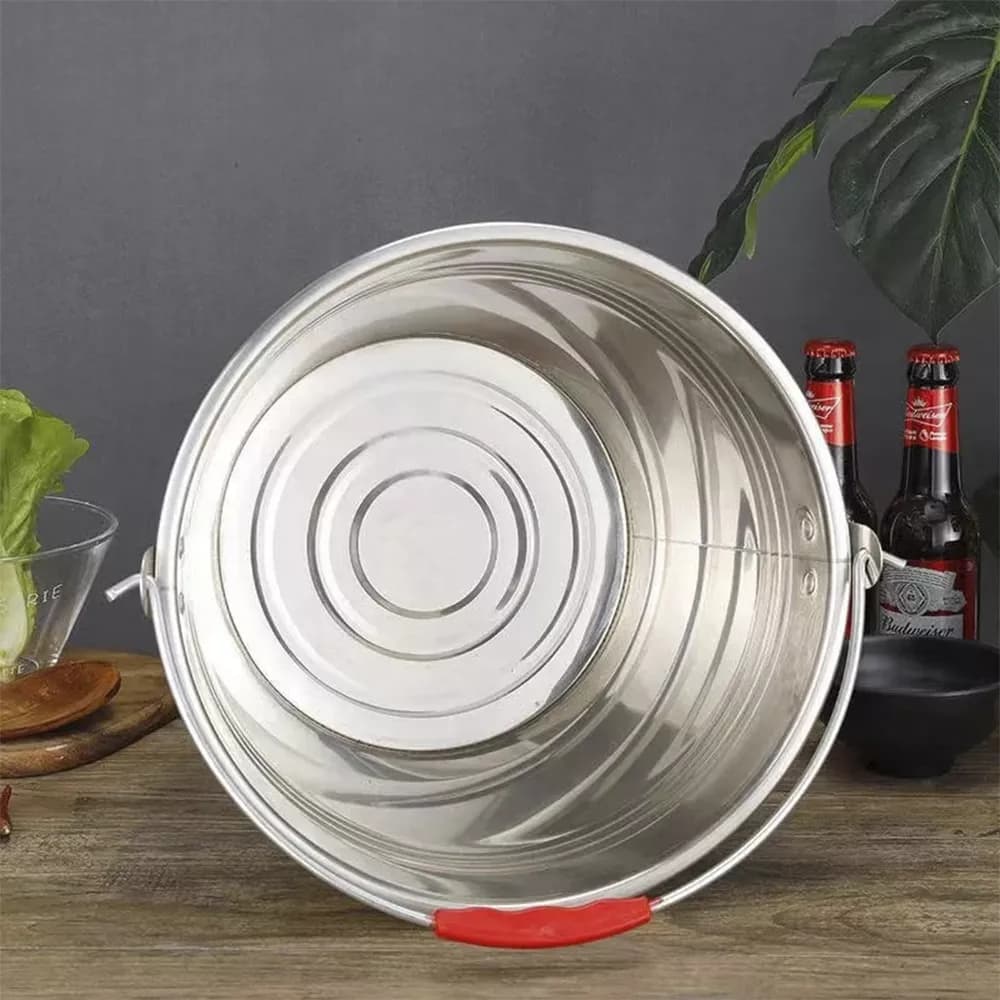 Champagnera Hielera Acero Inox 30 X 28 Cm Balde Con Asa — imagen 8 de 8