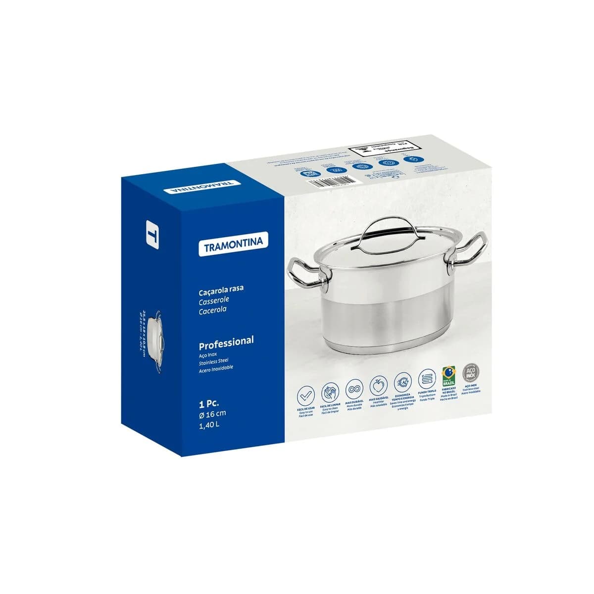 Olla Tramontina Profesional Induccion 16 Cm 1,5 Litros — imagen 2 de 2