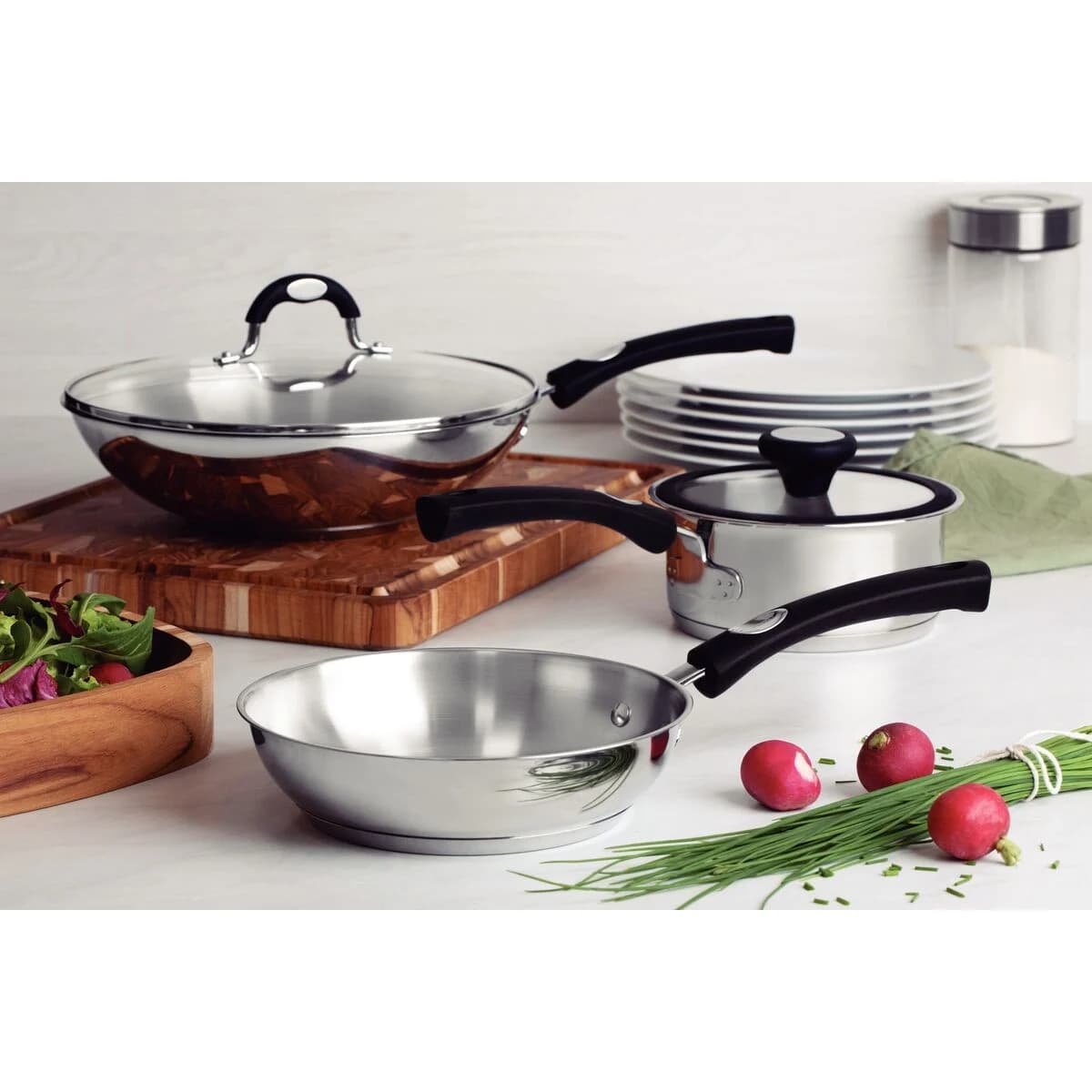Wok Tramontina Induccion Acero Inox Solar 28 Cm Induccion — imagen 5 de 5