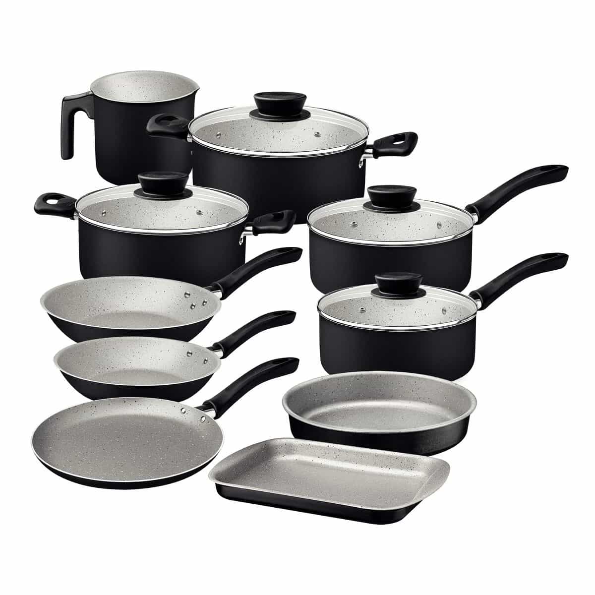 Juego De Bateria Ollas Tramontina 14 Piezas Linz Antiadherente