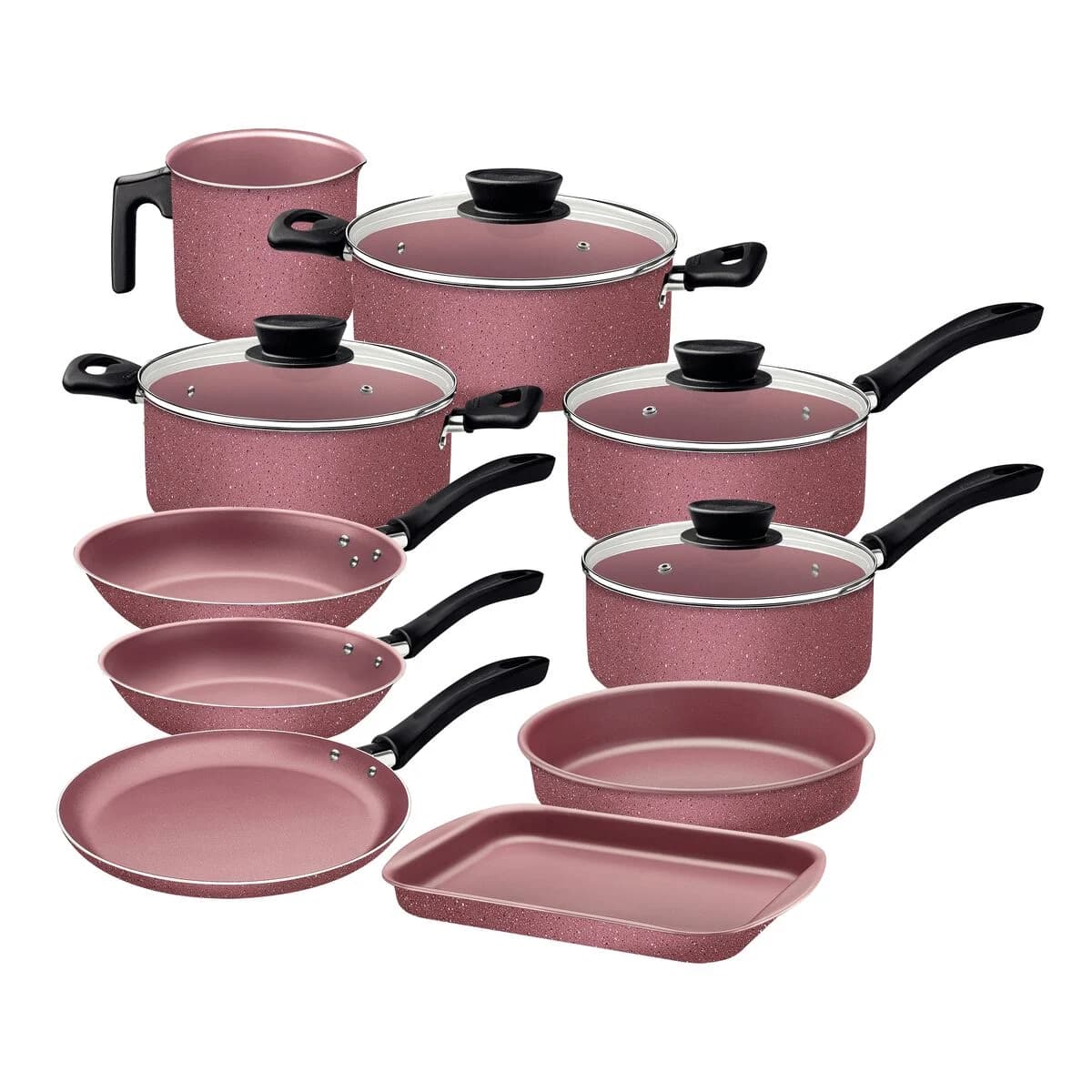 Juego De Bateria Ollas Tramontina 14 Piezas Linz Antiadherente — imagen 2 de 2