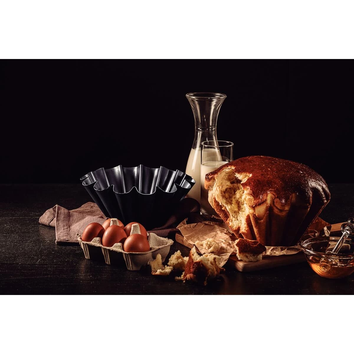Molde Brioche Tramontina 22 Cm Flanera Budinera Teflon Negro — imagen 4 de 4