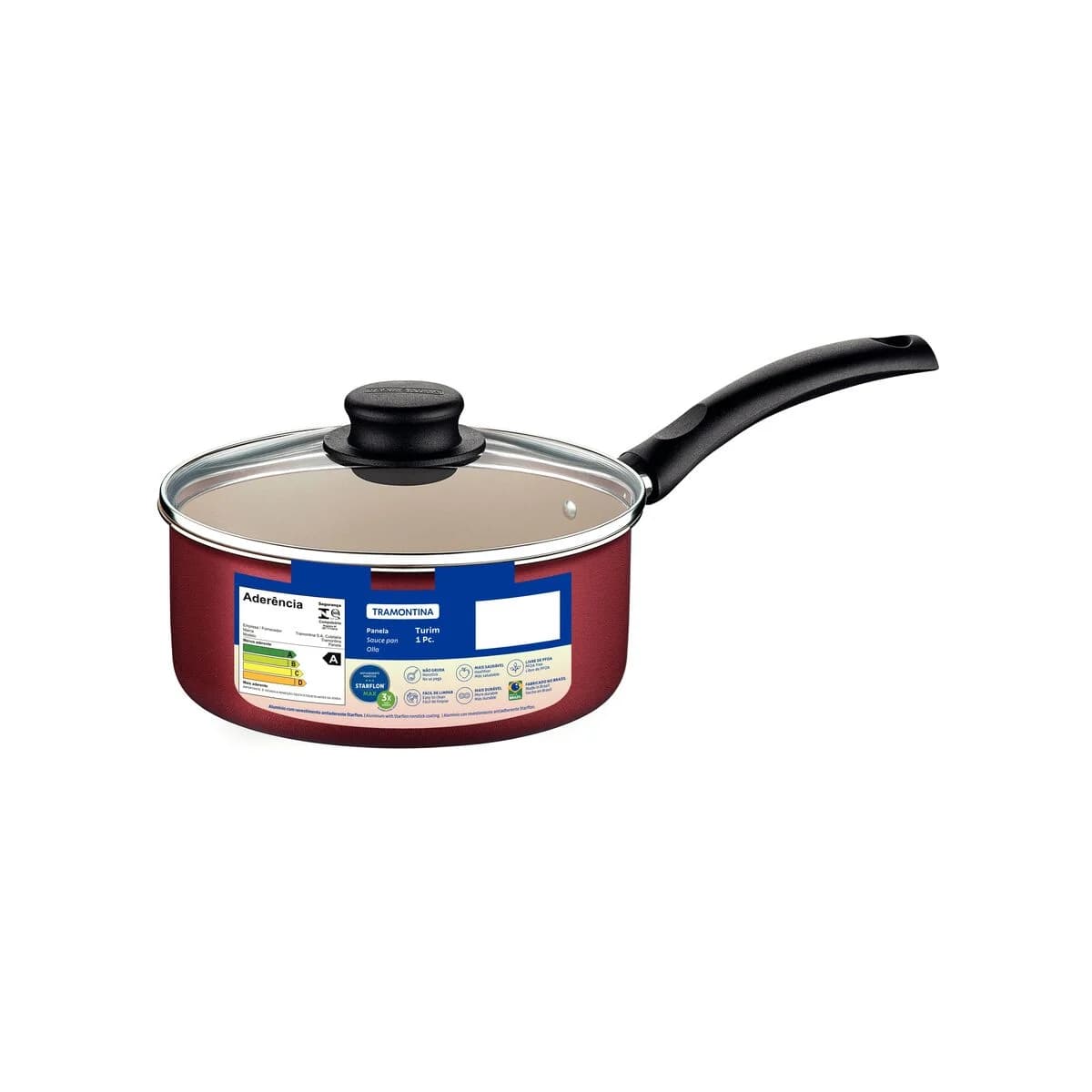 Olla Tramontina Teflon 18 Cm 2 Litros Antiadherente Turim — imagen 1 de 4