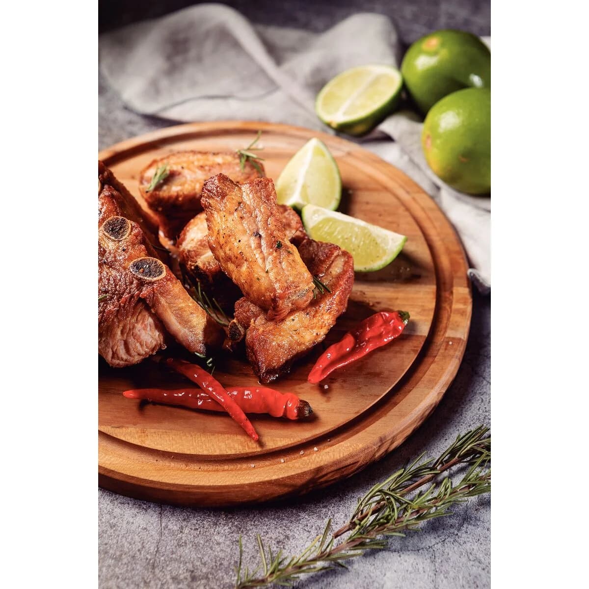 Plato Para Asado Tramontina 26 Cm Madera Teca — imagen 4 de 6