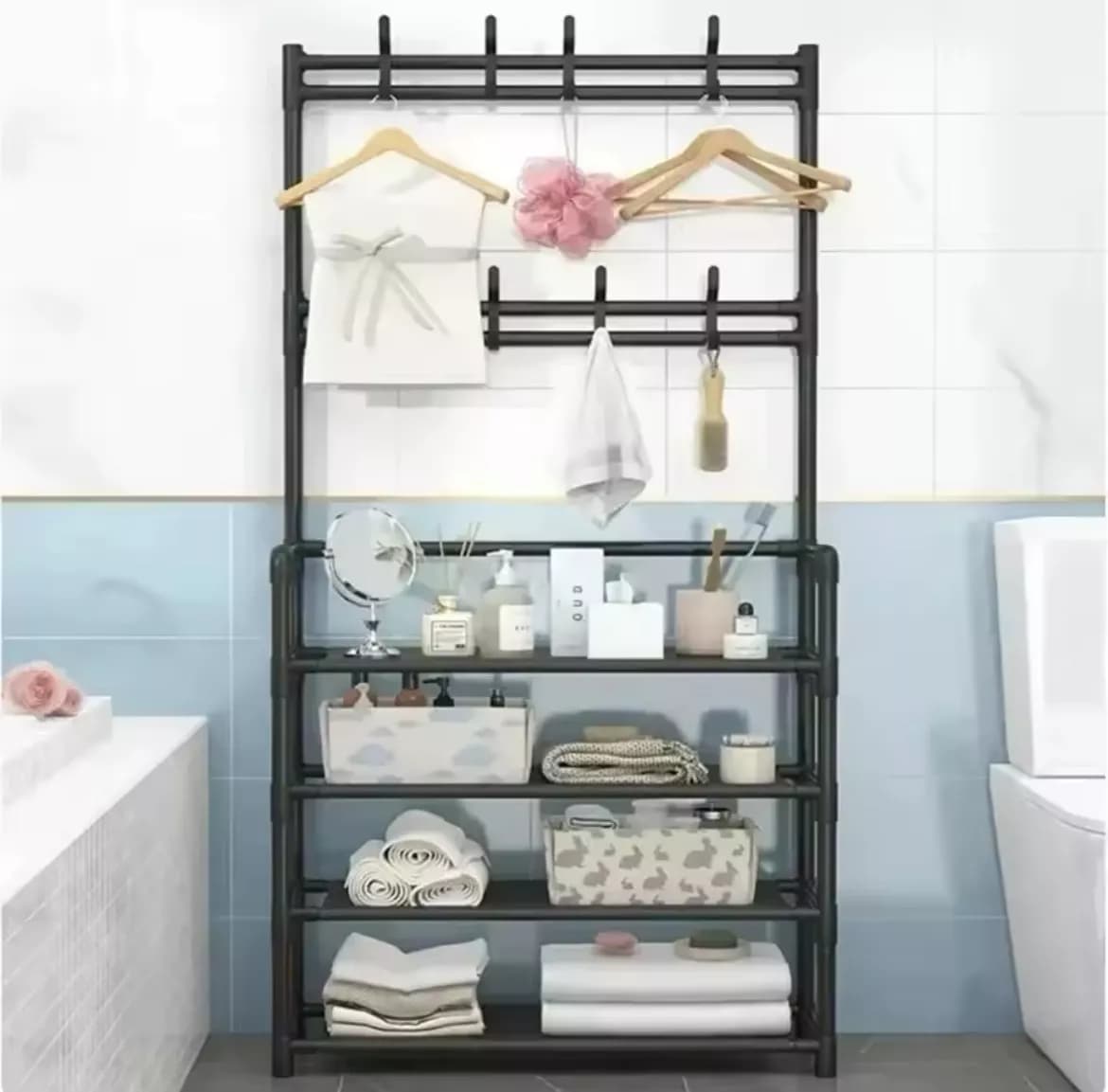 Perchero Zapatero Organizador Rack De Plastico Negro — imagen 5 de 5