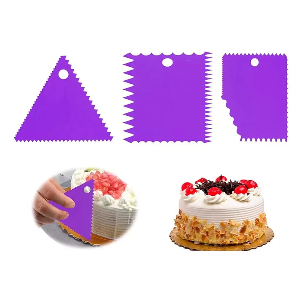 Set Espátulas Decorador Para Torta 3 Piezas Repostería — imagen 1 de 2