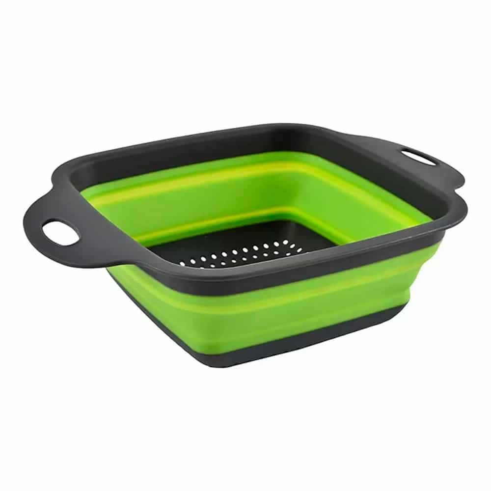 Colador Escurridor Plegable De Silicona 22 Cm Cuadrado