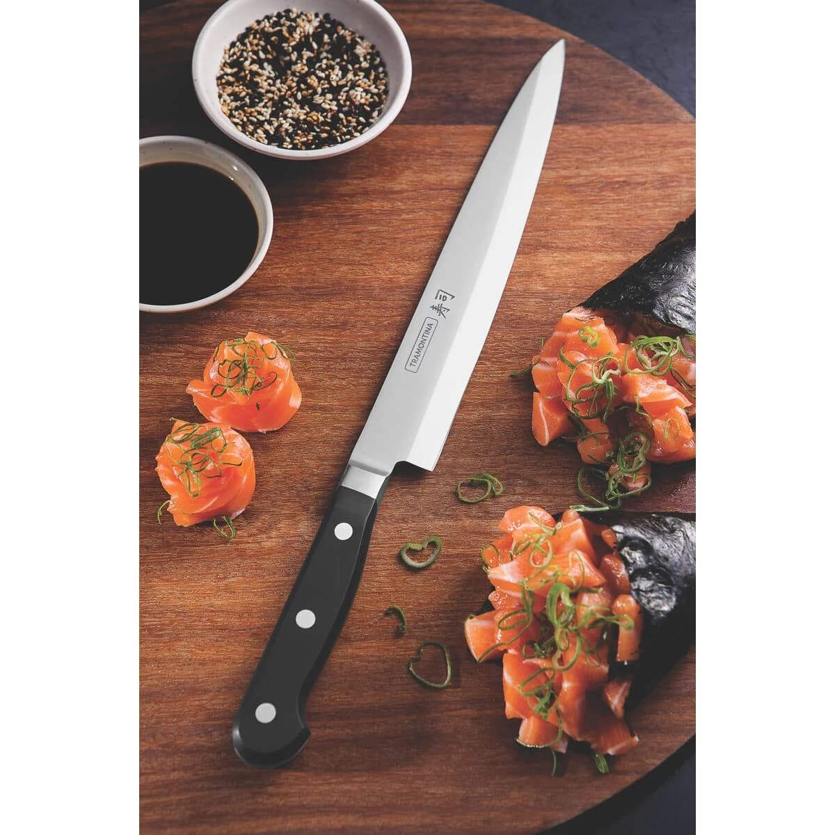 Cuchillo Yanagiba Tramontina Sushi Gold de acero inoxidable 9 pulgadas — imagen 4 de 4