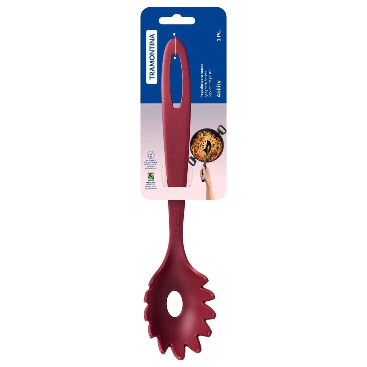 Servidor de pastas Tramontina Ability de nylon 29.6 cm color rojo — imagen 2 de 2