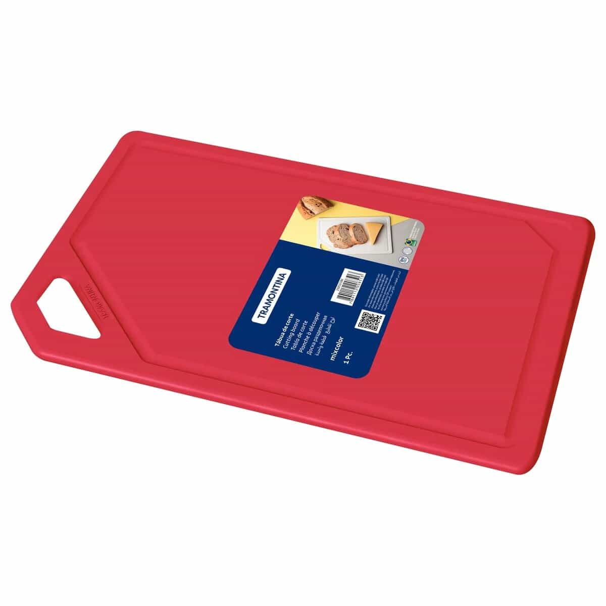 Tabla de Plastico Cocina Tramontina 29 X 20 CM Roja