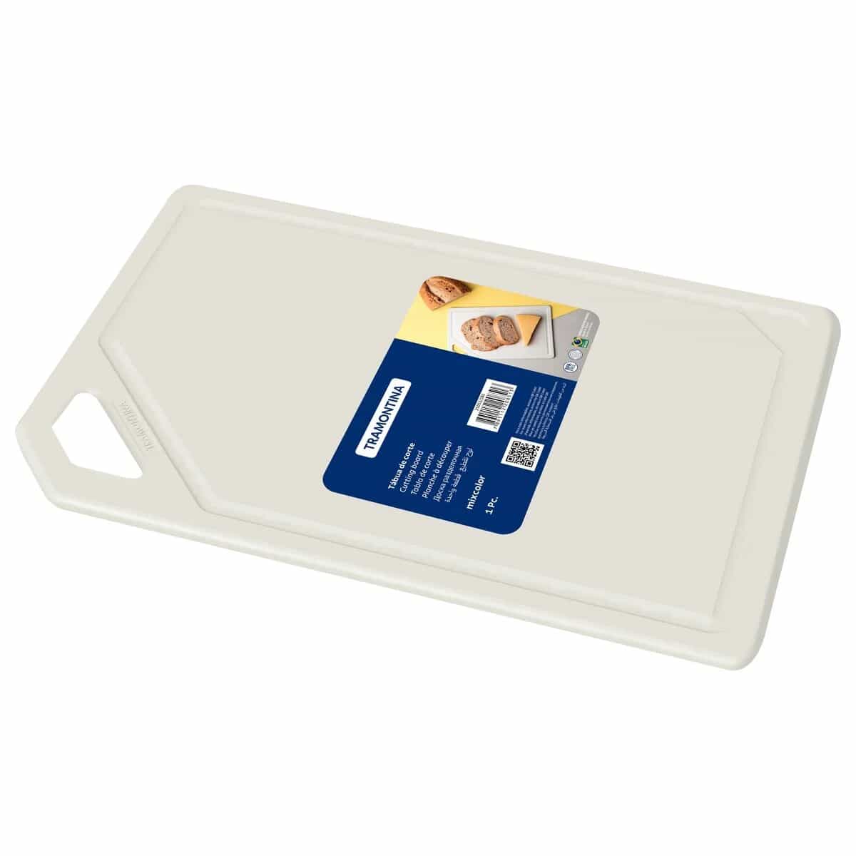 Tabla de Plastico Cocina Tramontina 29 X 20 CM Blanca