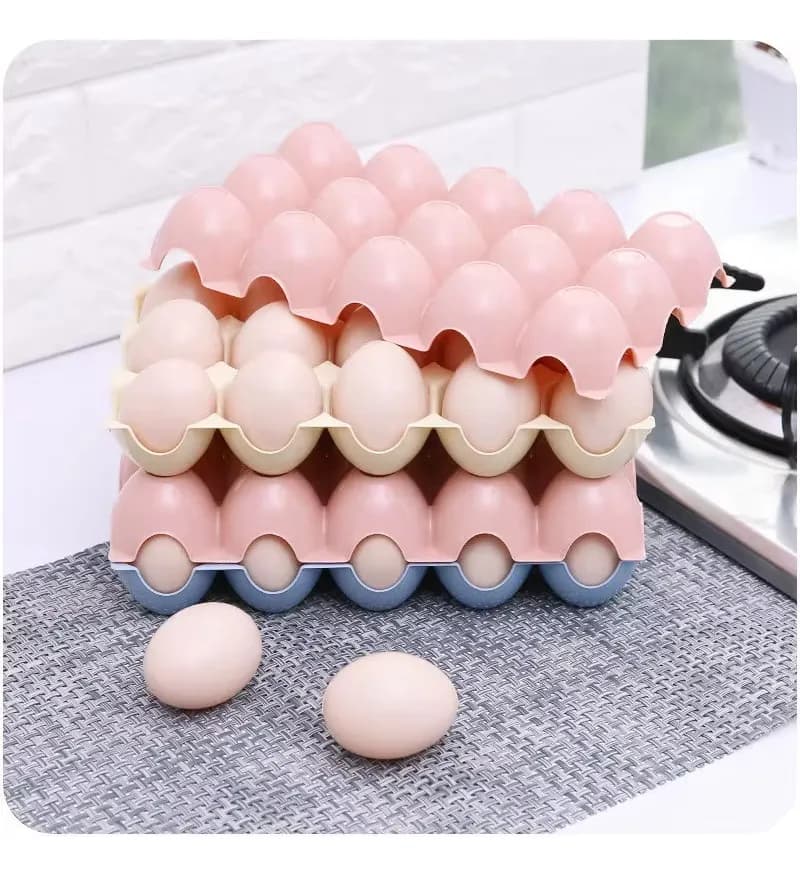 Huevera Organizador De Huevos Para 15 Unidades Plastico — imagen 2 de 4