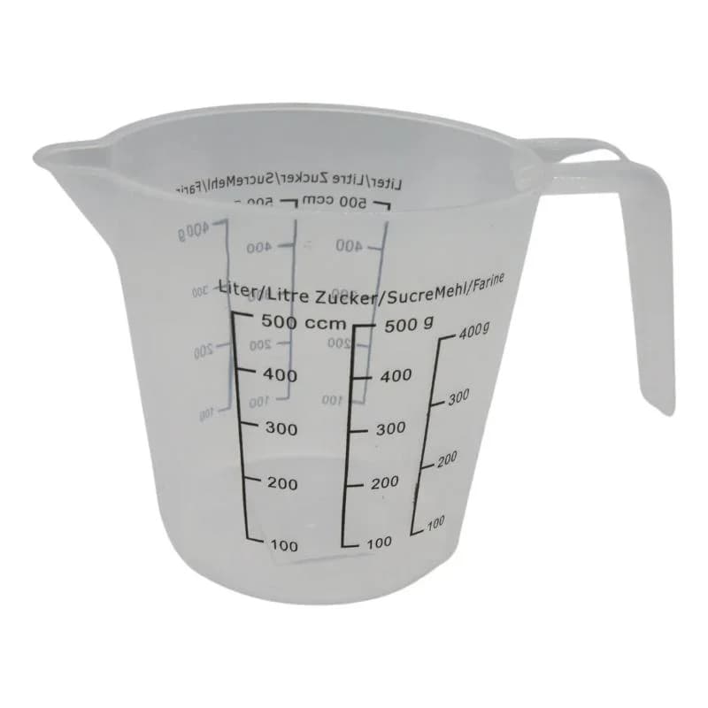 Jarra Medidora De Plastico 500 Ml Graduada Transparente — imagen 1 de 3