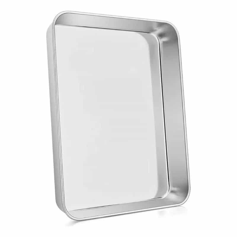 Asadera Fuente Bandeja Acero Inoxidable 30 X 24,5 Cm Horno