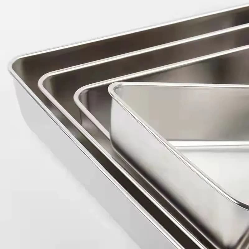 Asadera Fuente Bandeja Acero Inoxidable 30 X 24,5 Cm Horno — imagen 5 de 5