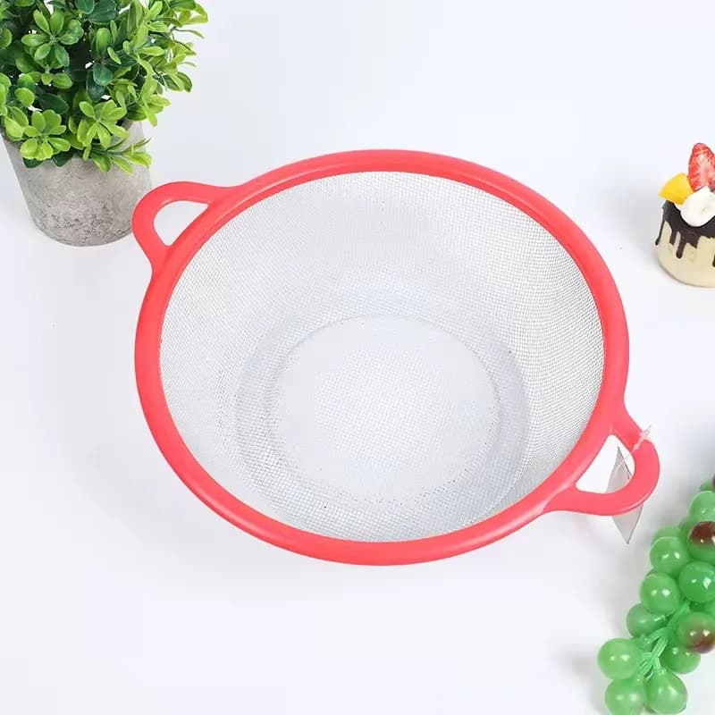 Colador De Malla Cernidor Con Asas Platico 18 Cm — imagen 4 de 4