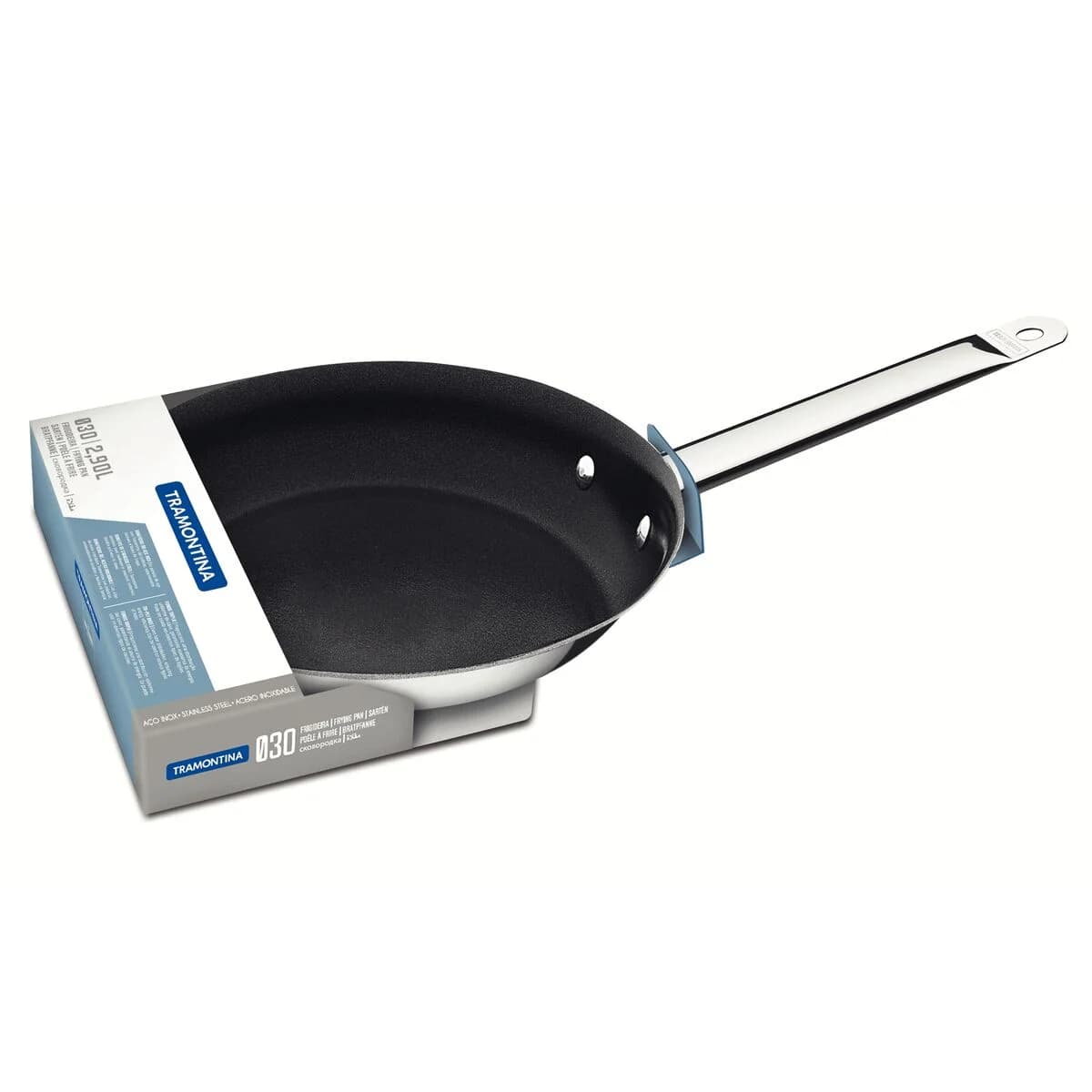 Sarten Tramontina Acero Inoxidable Induccion 30 Cm Antiadher — imagen 1 de 6