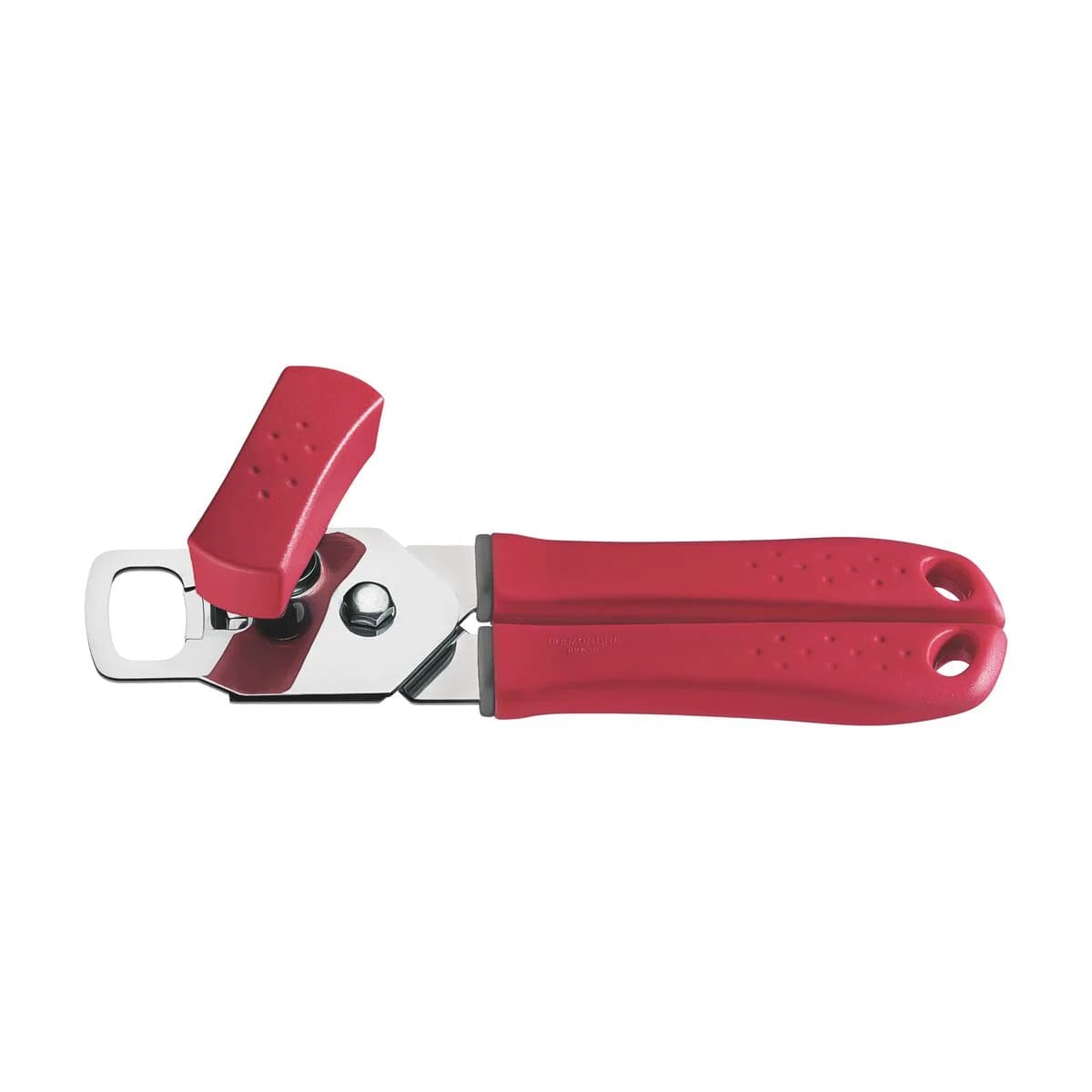 Abrelatas Tramontina Utilità de acero inoxidable 20 cm con mango rojo — imagen 1 de 3