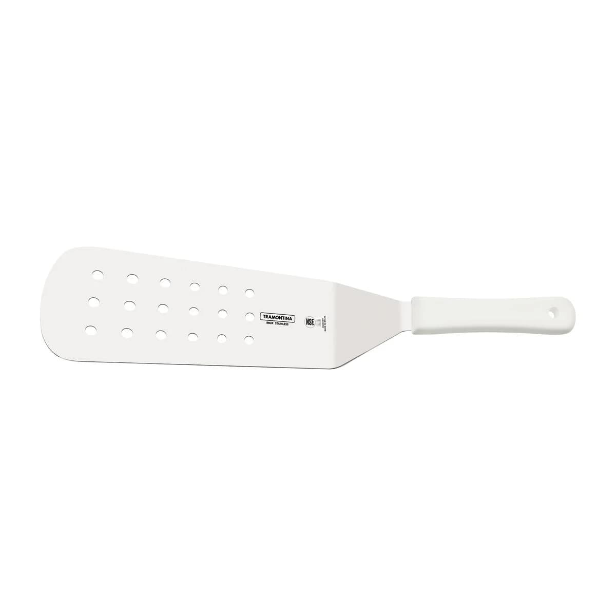 Espátula perforada para frituras Tramontina Profissional Master de acero inoxidable 9 × 3 pulgadas blanca — imagen 2 de 6