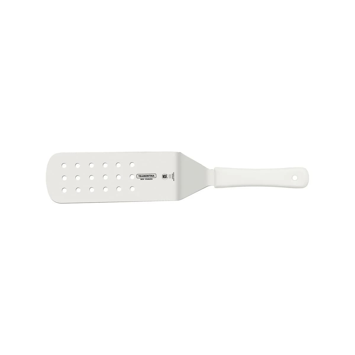 Espátula perforada para frituras Tramontina Profissional Master de acero inoxidable 9 × 3 pulgadas blanca — imagen 3 de 6