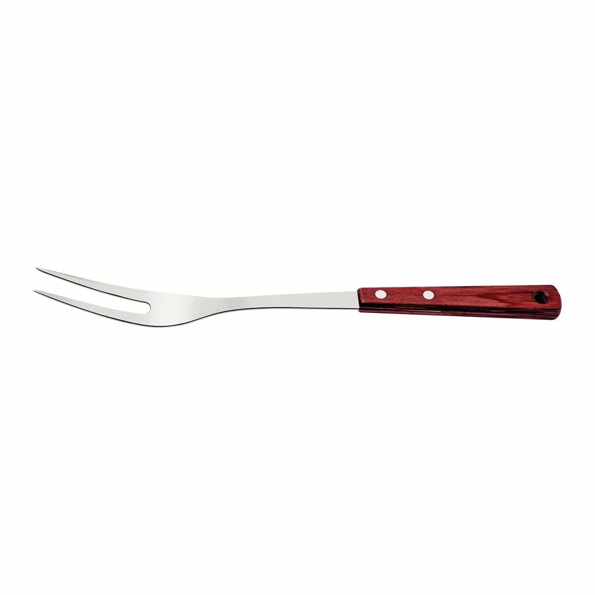 Tenedor De Asado Tramontina Polywood Acero Inoxidable Rojo