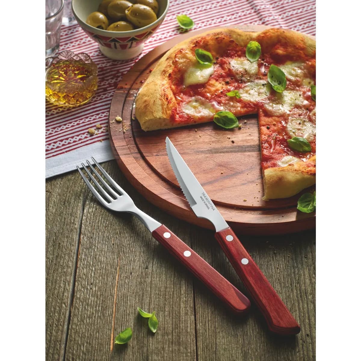 Juego De Cubiertos Tramontina Polywood Asado Madera 12 Pz — imagen 4 de 4