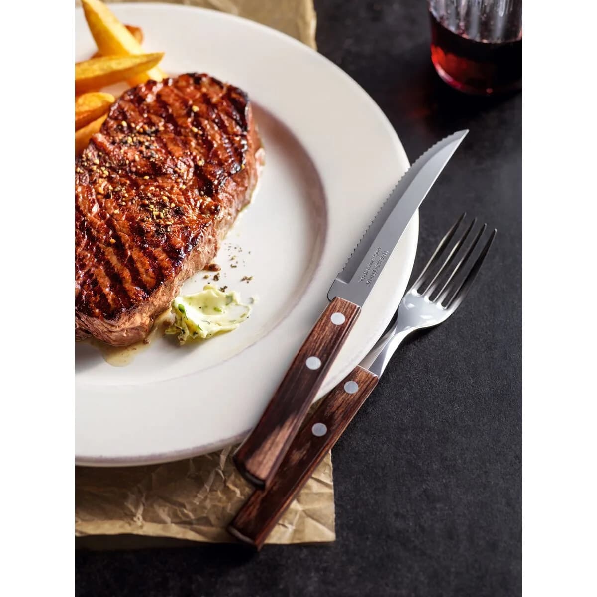 Juego De Cubiertos Tramontina Polywood Asado Madera 12 Pz — imagen 6 de 6