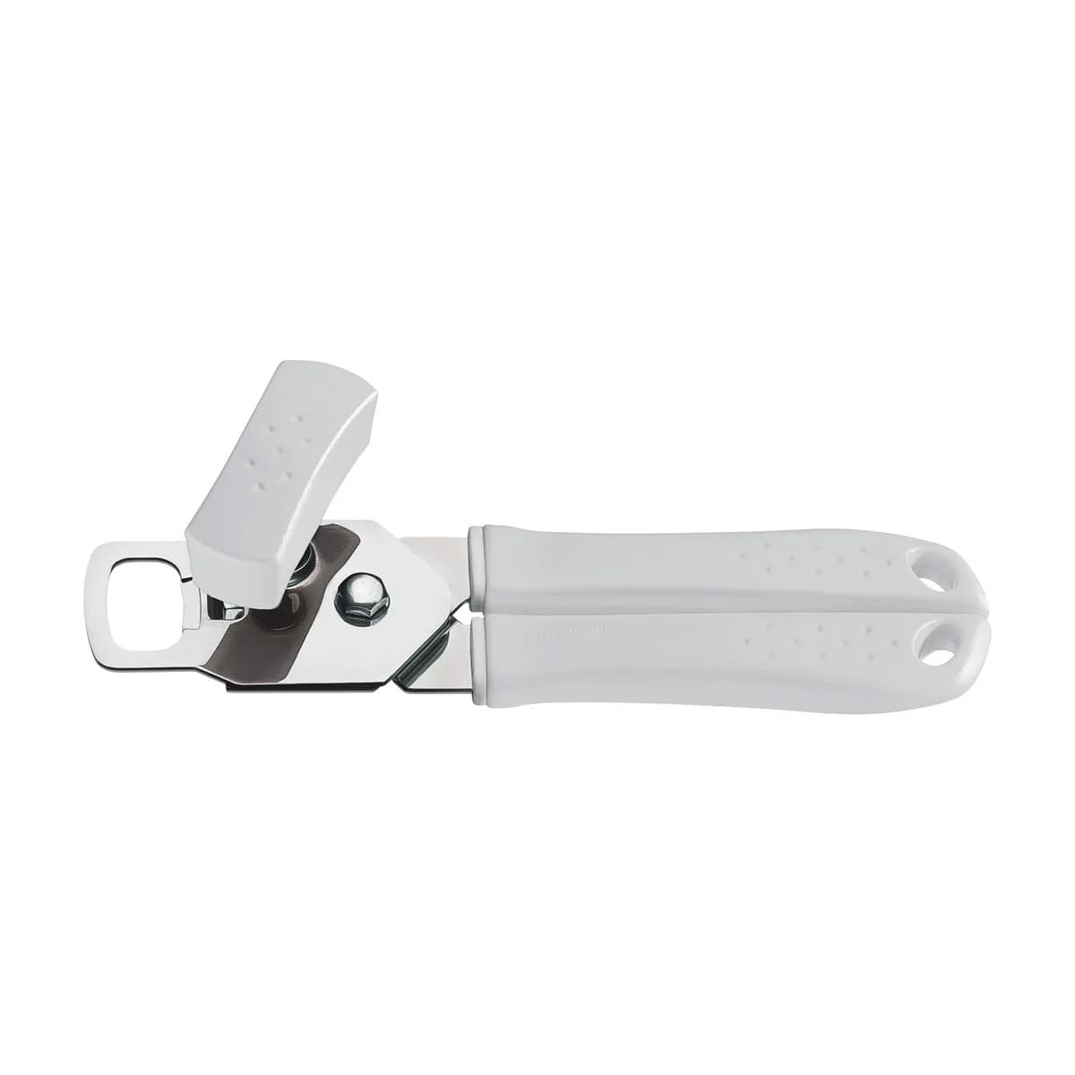 Abrelatas Tramontina Utilità de acero inoxidable 20 cm con mango blanco — imagen 1 de 3