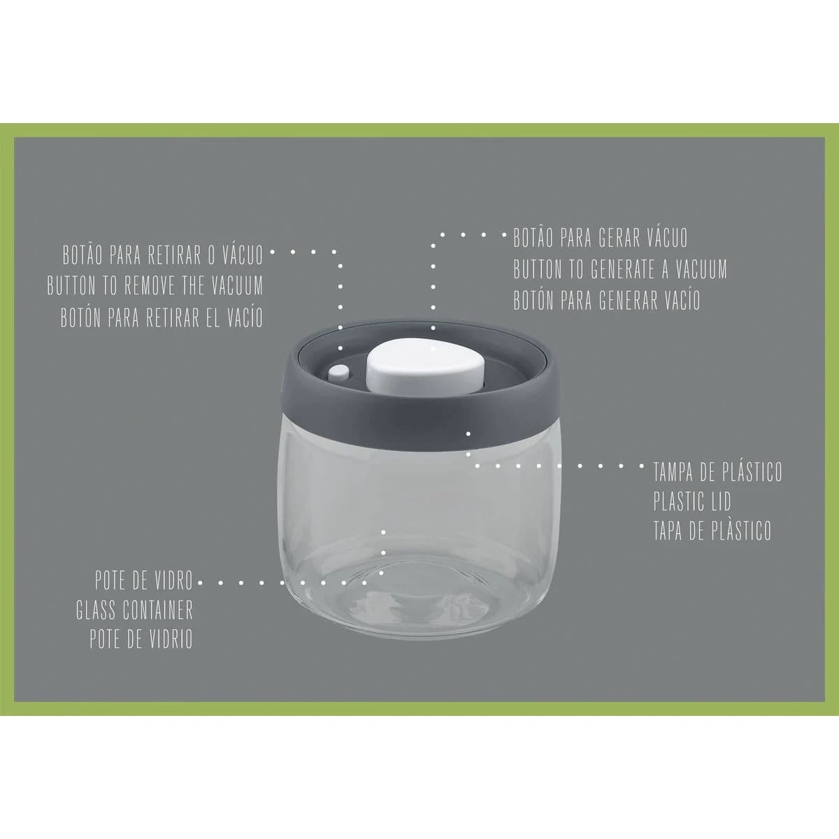 Frasco de Vidrio Tramontina Purezza Hermetico 400 ML — imagen 9 de 9