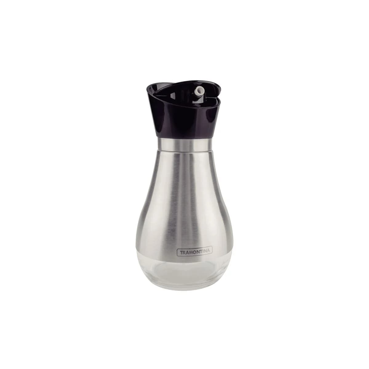 Aceitera y vinagrera de vidrio y acero inoxidable Tramontina Realce 390 ml