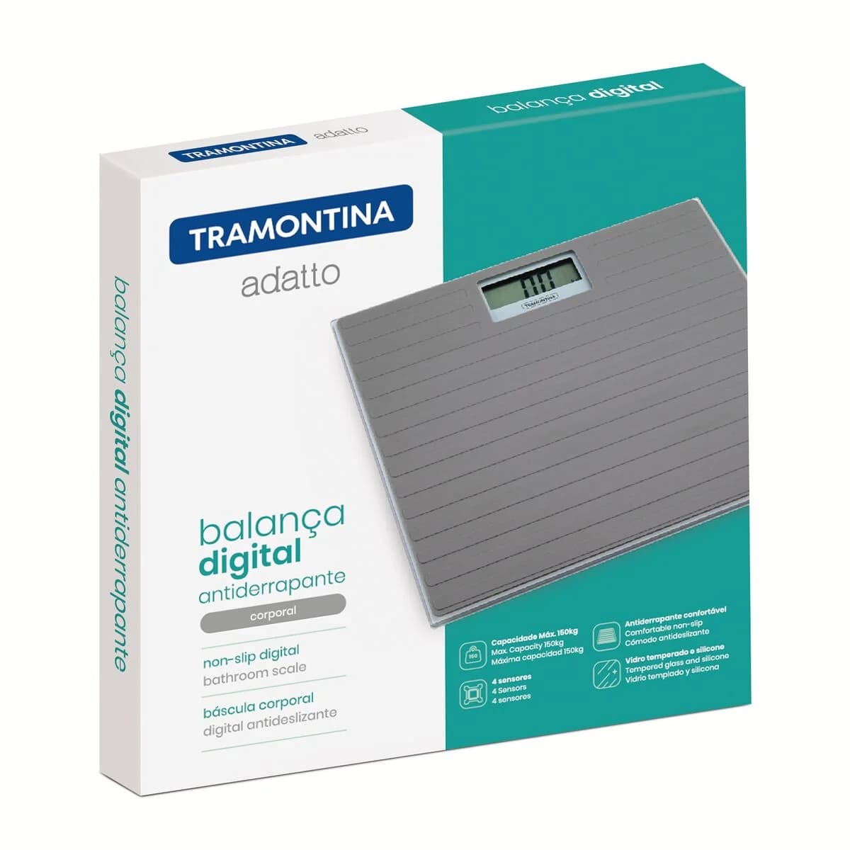 Balanza Digital de Baño Tramontina Adatto Antideslizante — imagen 2 de 3